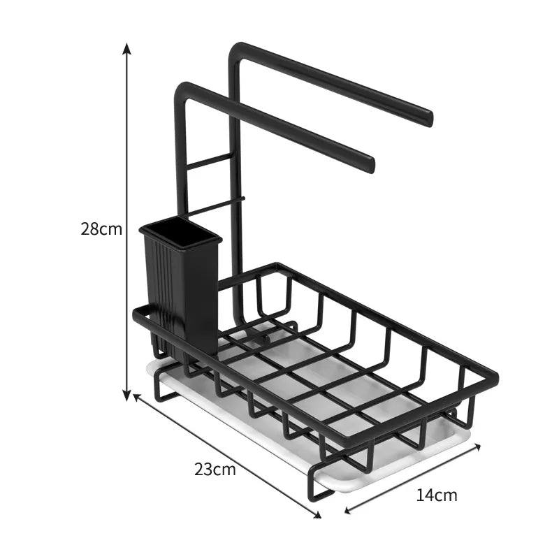 Stainless steel kitchen sink organizer