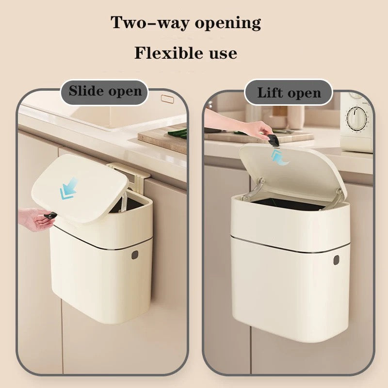 Hanging Trash Bin - White
