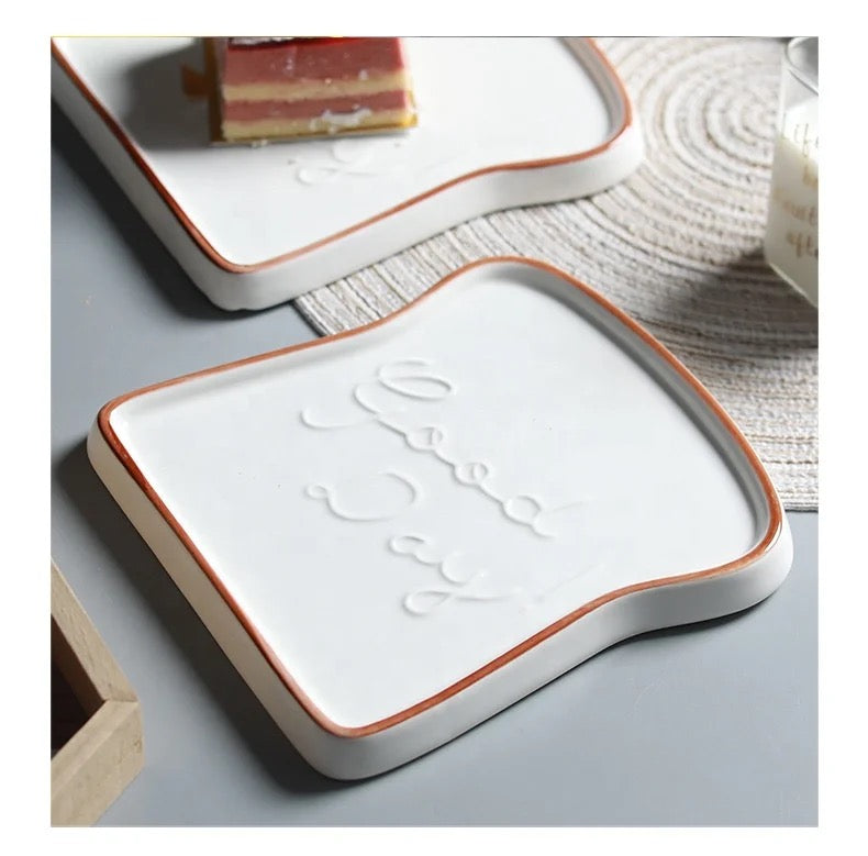 Toast Shape Dessert Plate
