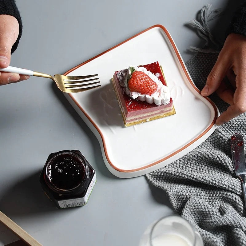 Toast Shape Dessert Plate