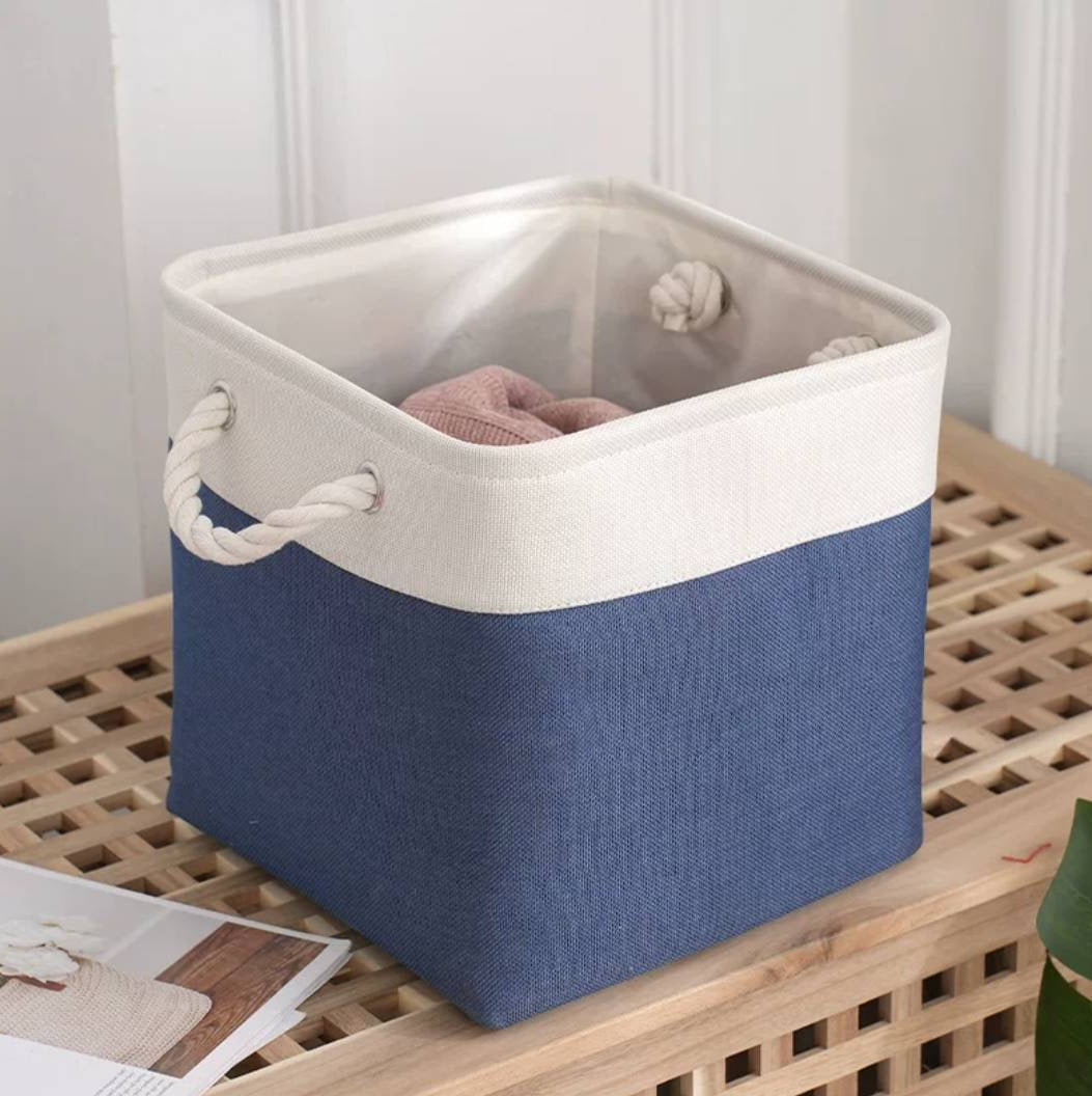 Fabric Laundry Bag - Blue