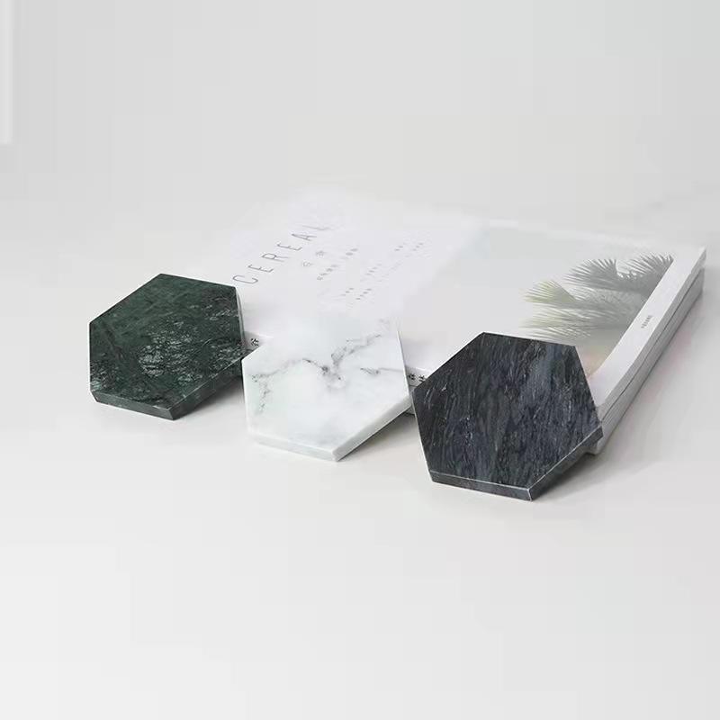 Marble Coaster - Hexagon - Black