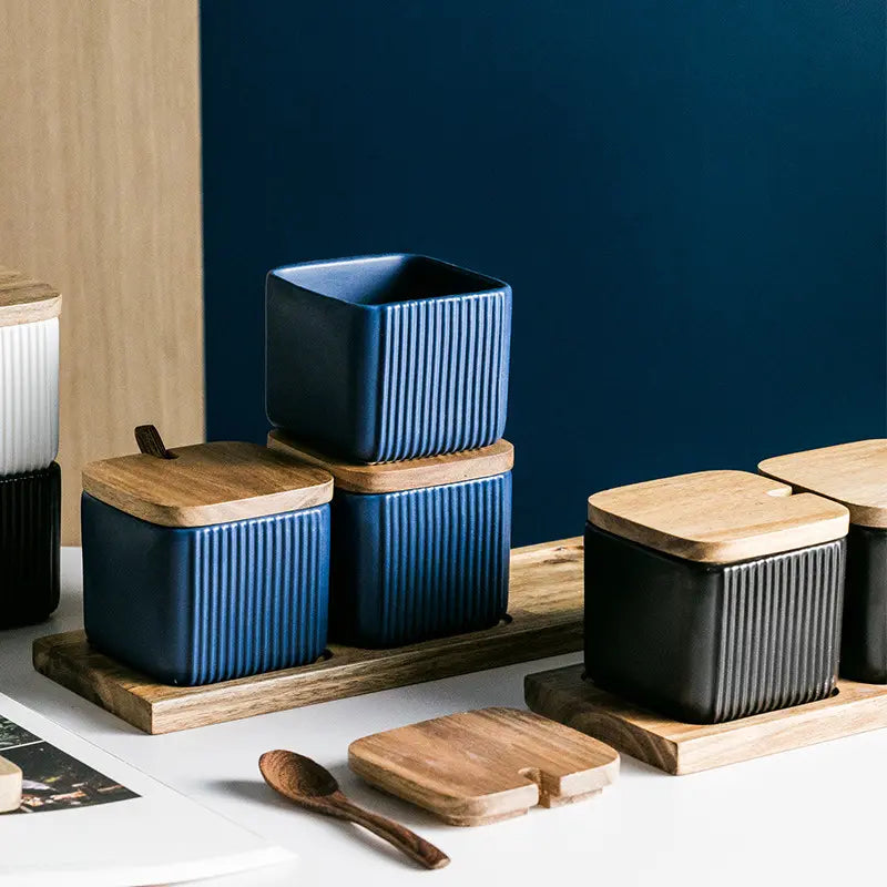 Ceramic Canister Set - Blue