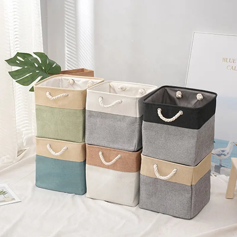 Fabric Laundry Bag - Black