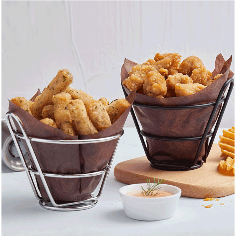 Metal Food Basket - Black