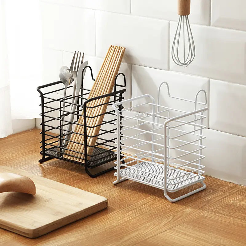 Metal Utensil Holder - Black
