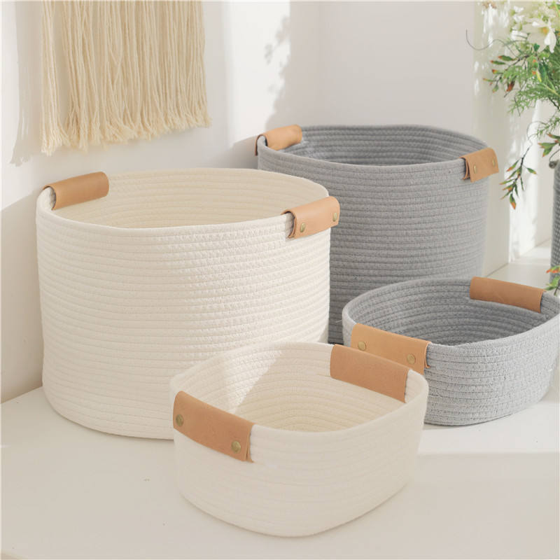 Woven Laundry Bags Set - Grey