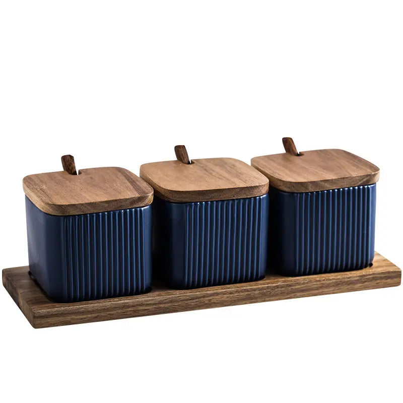 Ceramic Canister Set - Blue