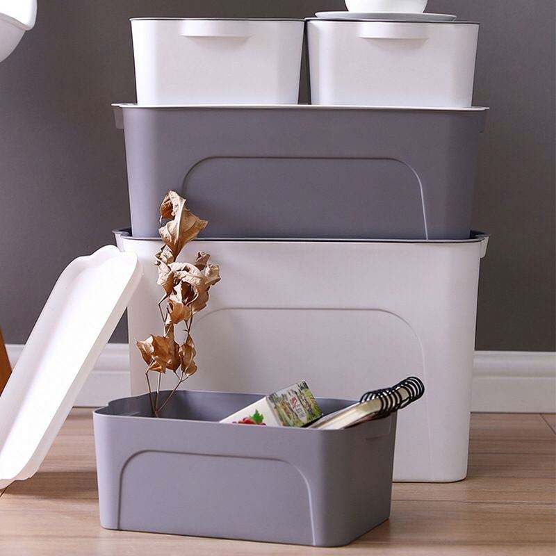 4-Piece Stackable Storage Boxes Set - White