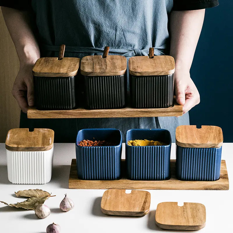 Ceramic Canister Set - Blue