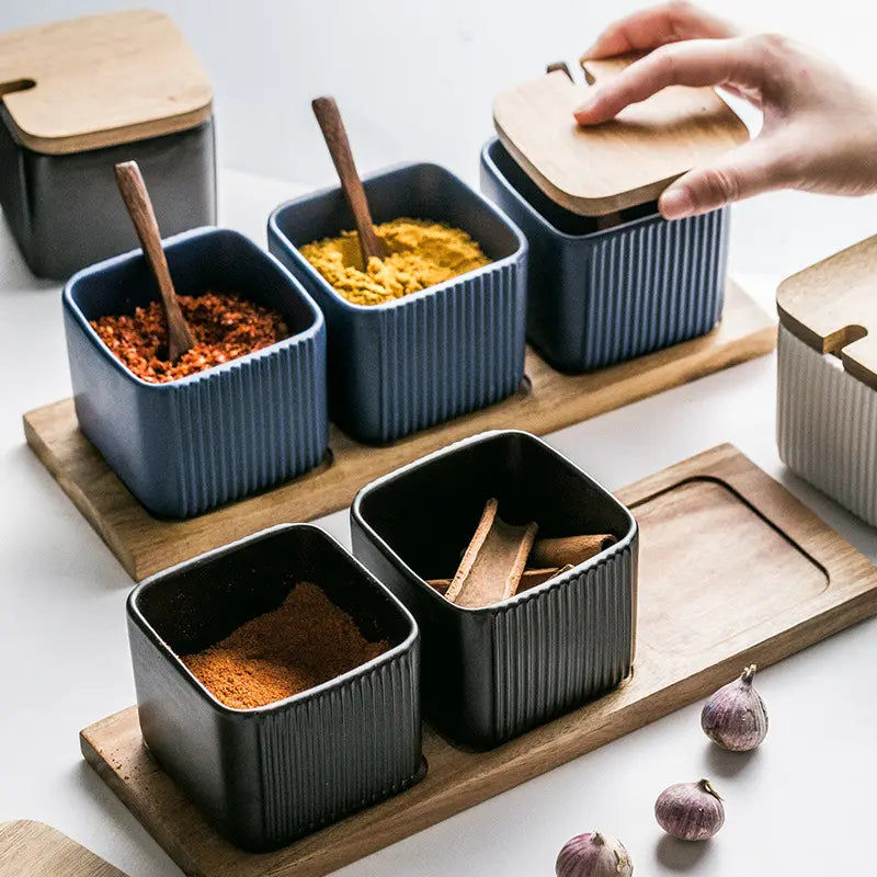 Ceramic Canister Set - Blue