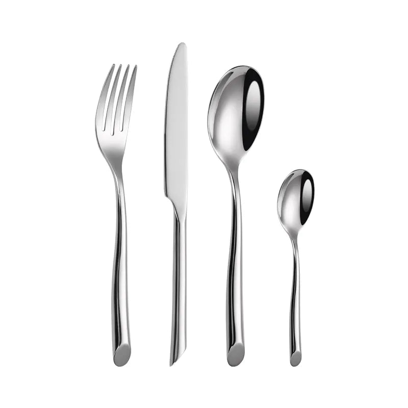 Rounded Cutlery Set - Silver