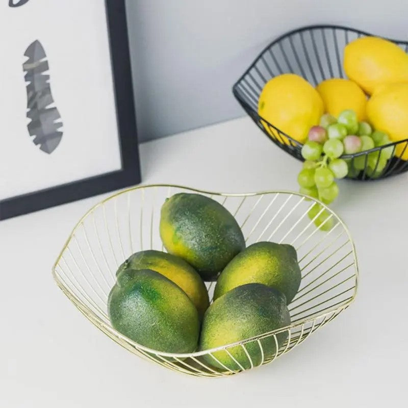 Curved Metal Matte Basket - Black