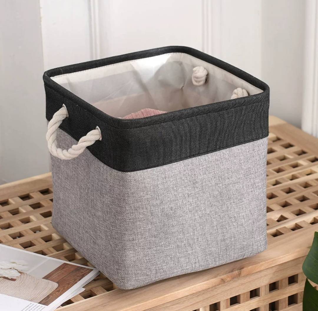 Fabric Laundry Bag - Black