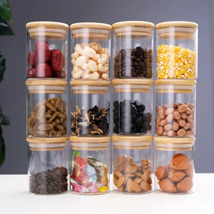Glass Storage Jars - Set of 12