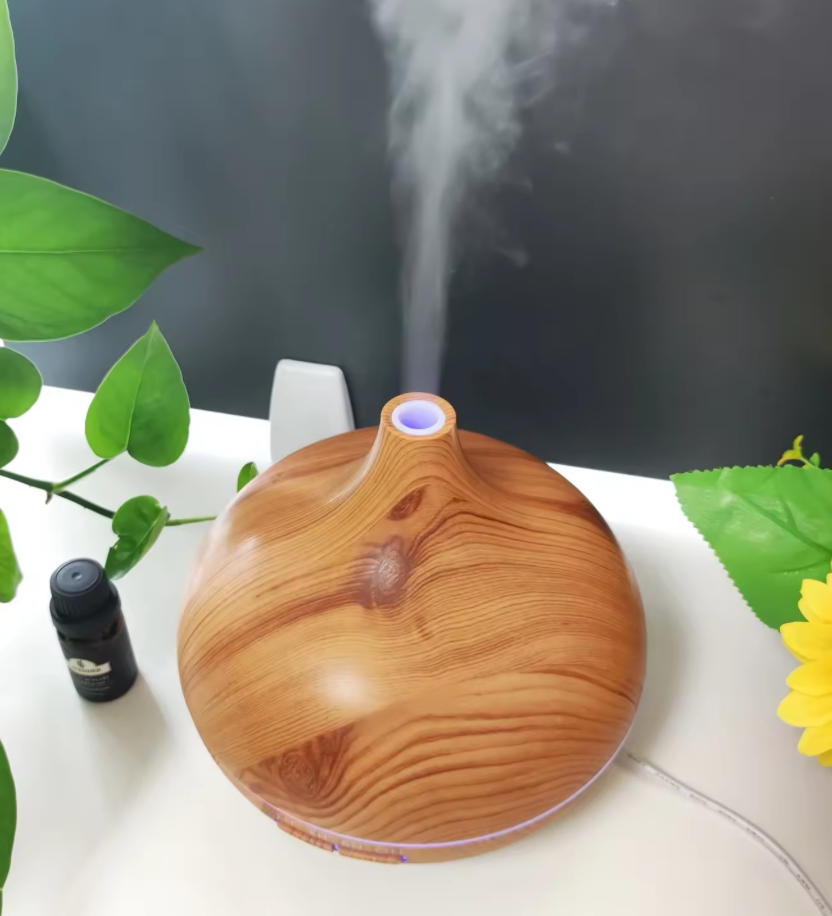 Wood Styled Aroma Humidifier - Light Brown