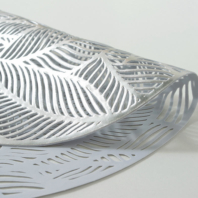 Placemat - Leaf Design - Silver