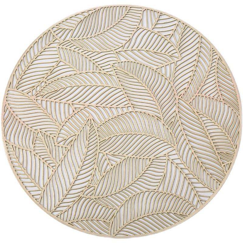 Placemat - Leaf Design - Gold