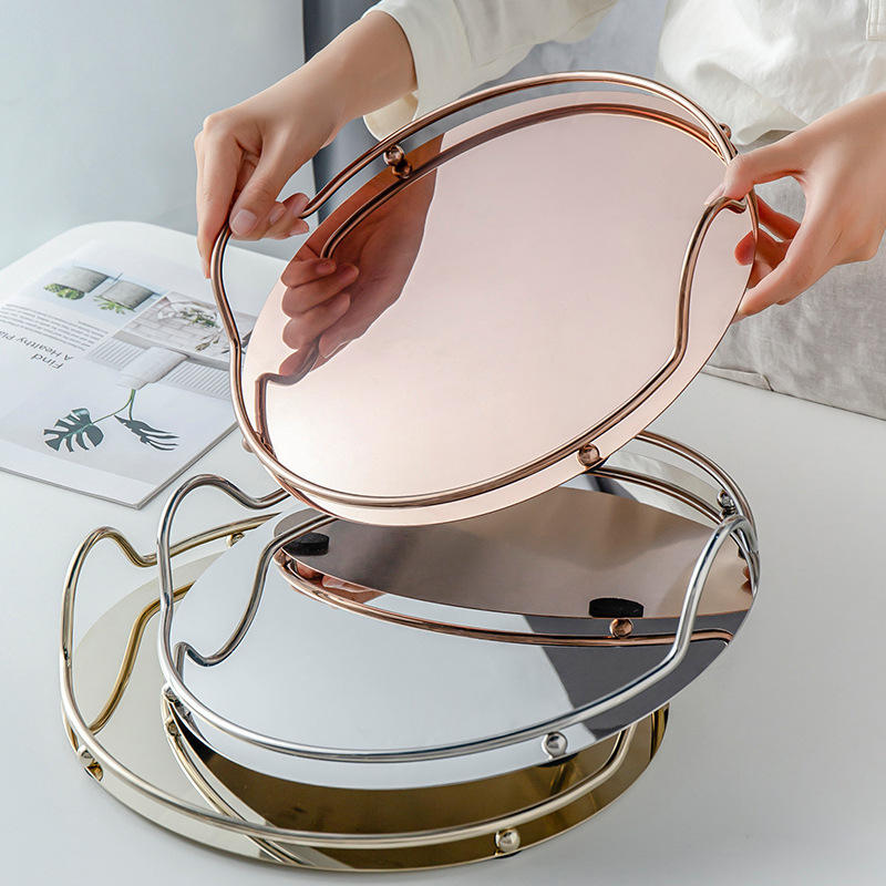 Stainless Steel Mirror Tray - Gold