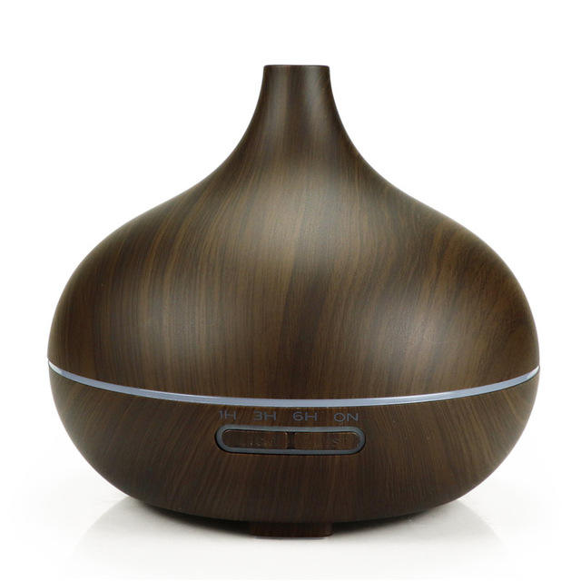 Wood Styled Aroma Humidifier - Dark Brown