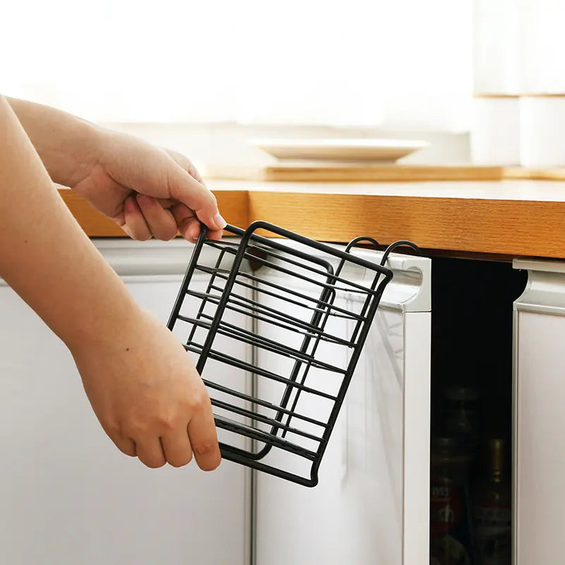 Metal Utensil Holder - White