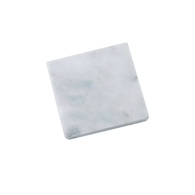 Marble Coaster - Square - White