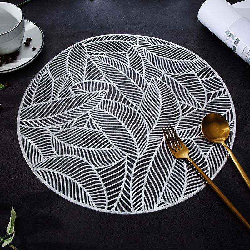 Placemat - Leaf Design - Silver