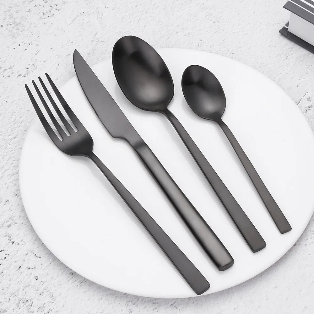 Classic Cutlery Set - Black
