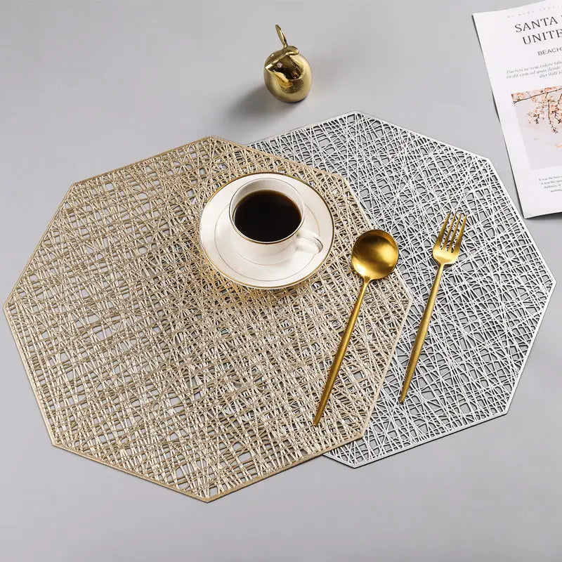 Placemat - Octagon Design - Gold