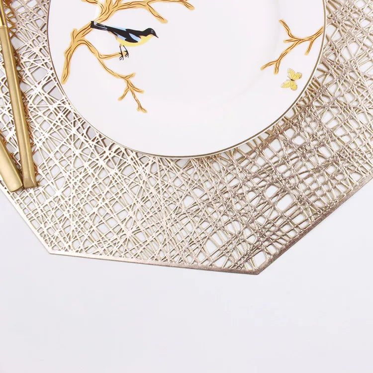 Placemat - Octagon Design - Gold