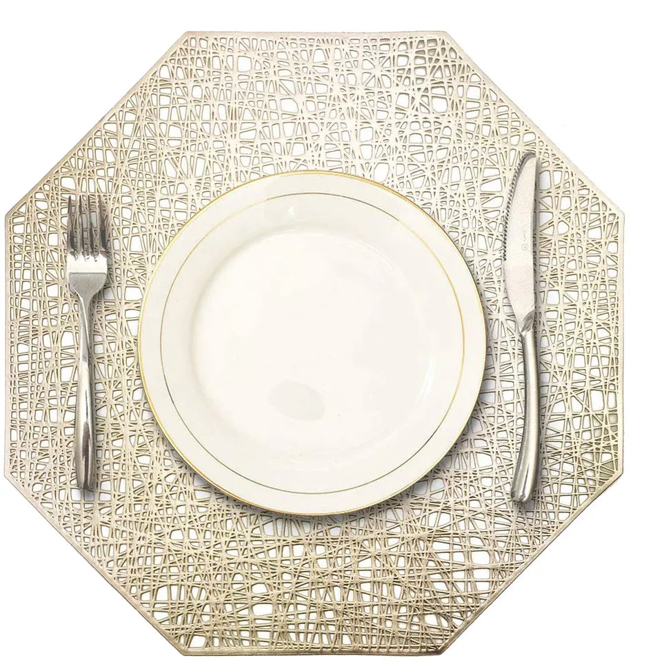 Placemat - Octagon Design - Gold