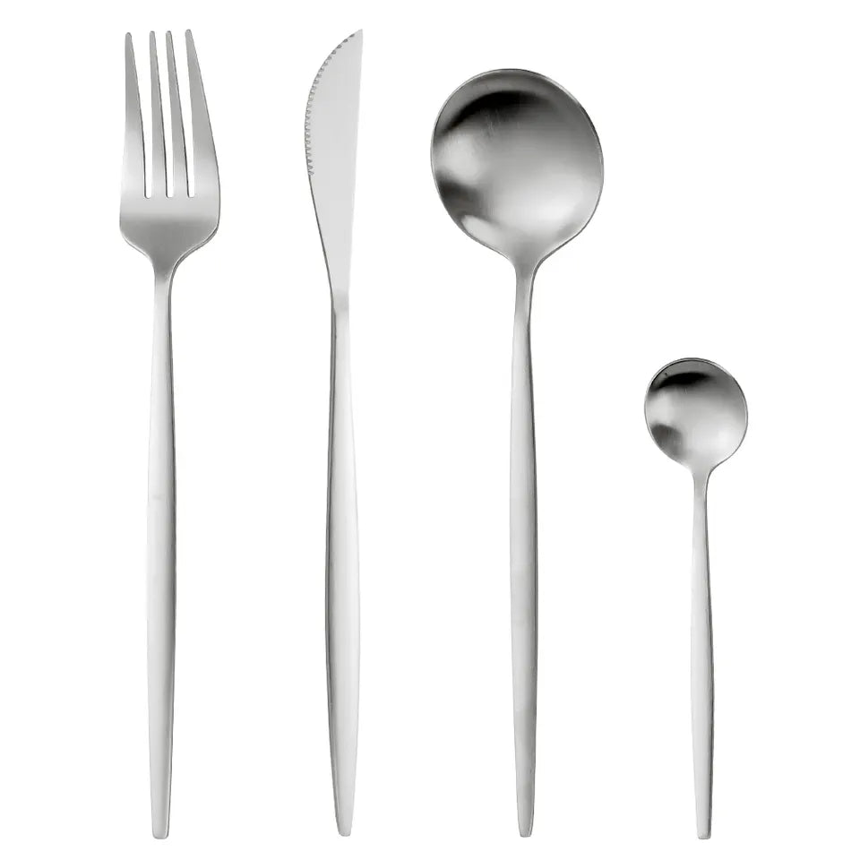 Sleek Cutlery Set - Silver