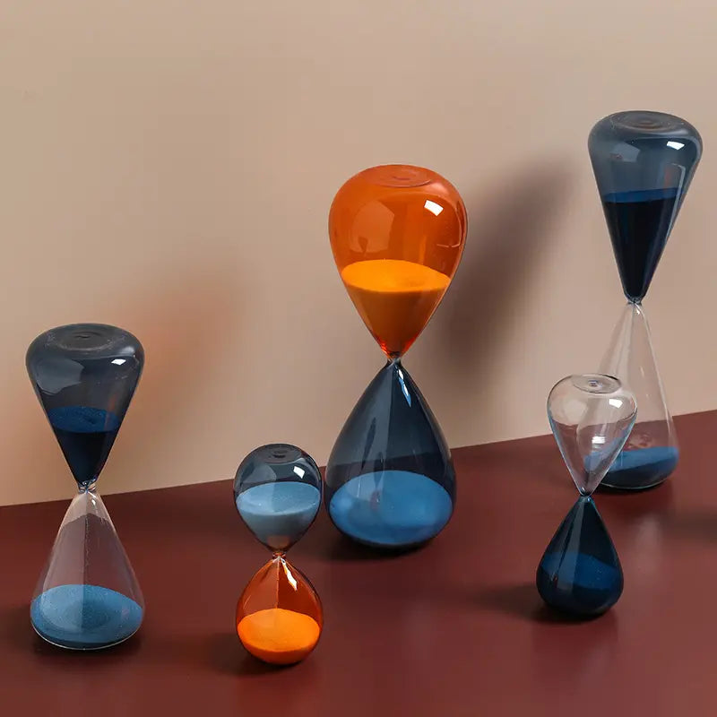 Orange and Blue 60-Minute Hourglass