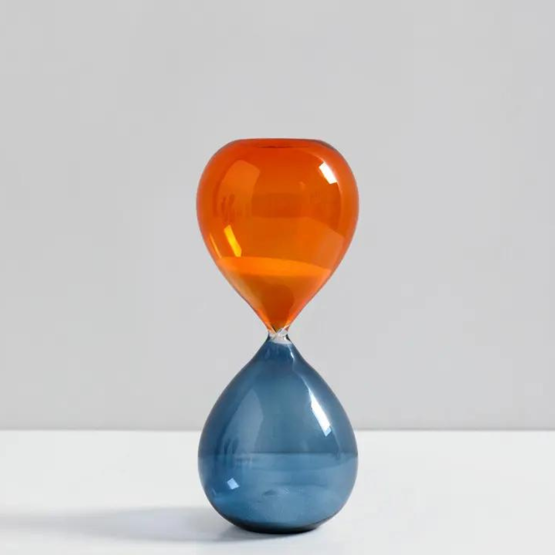 Orange and Blue 30-Minute Hourglass