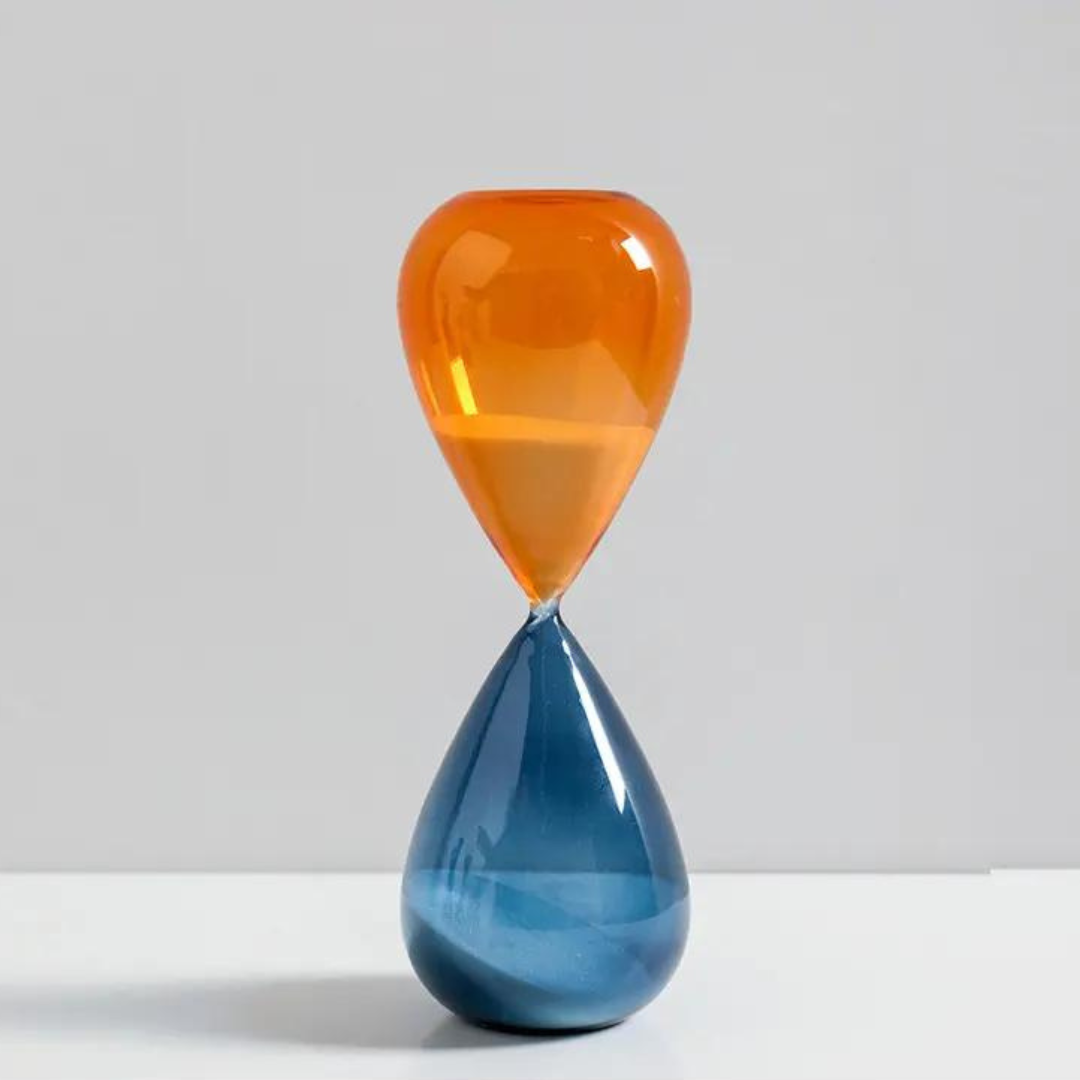 Orange and Blue 60-Minute Hourglass