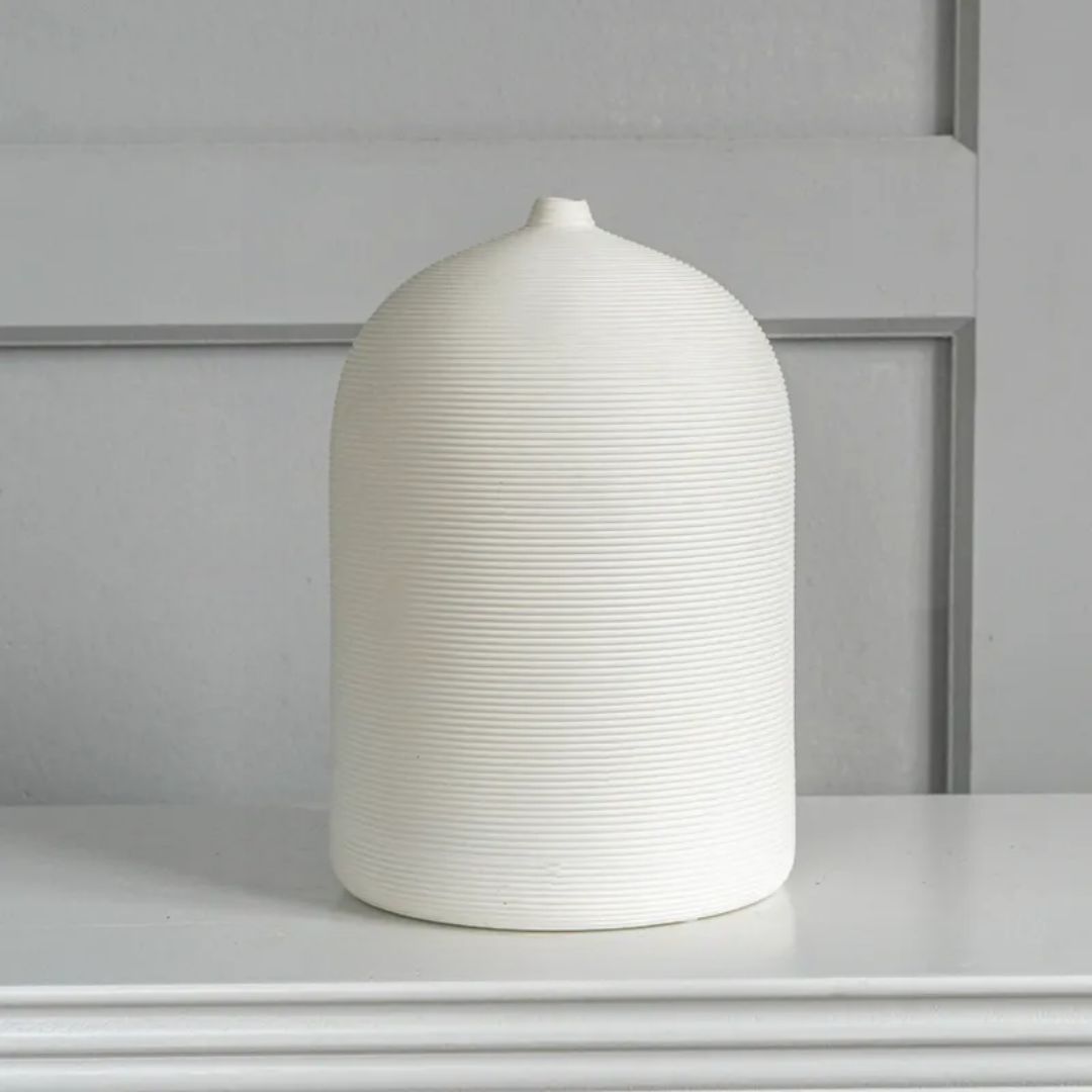 Large Ripple Vase - White